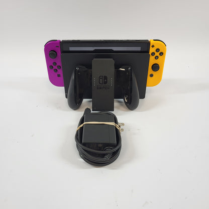 Nintendo Switch v1 Console Gaming System HAC-001 Purple/Orange  256GB SD Card