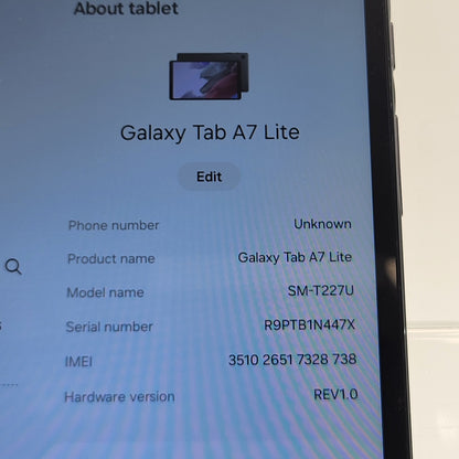 Verizon Samsung Galaxy Tab A7 Lite 8.7" 32GB Graphite SM-T227U