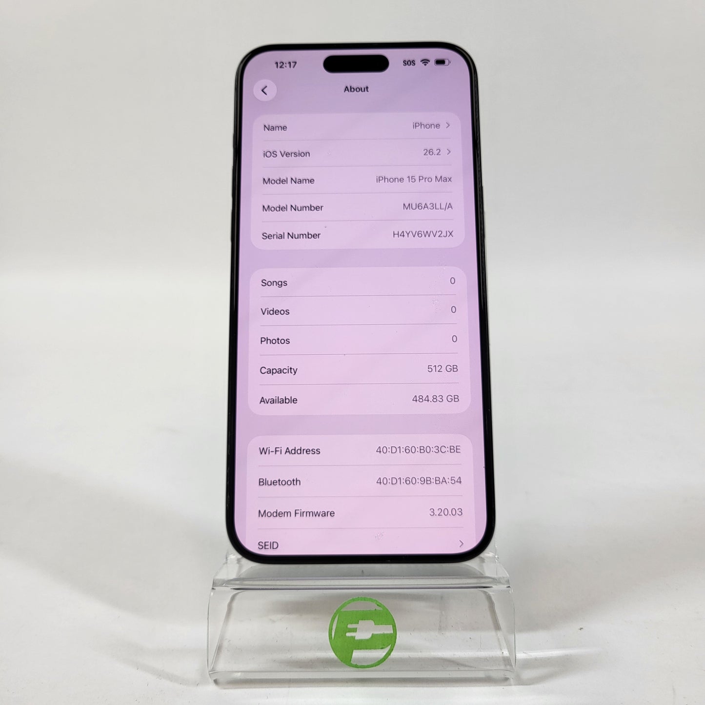 Factory Unlocked Apple iPhone 15 Pro Max 512GB Black Titanium MU6A3LL/A