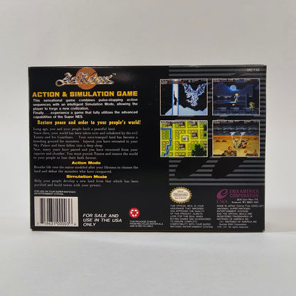 ActRaiser (Super Nintendo SNES, 1991) PSA 9.2 CIB Upside-Down Recycle Symbol, First Production