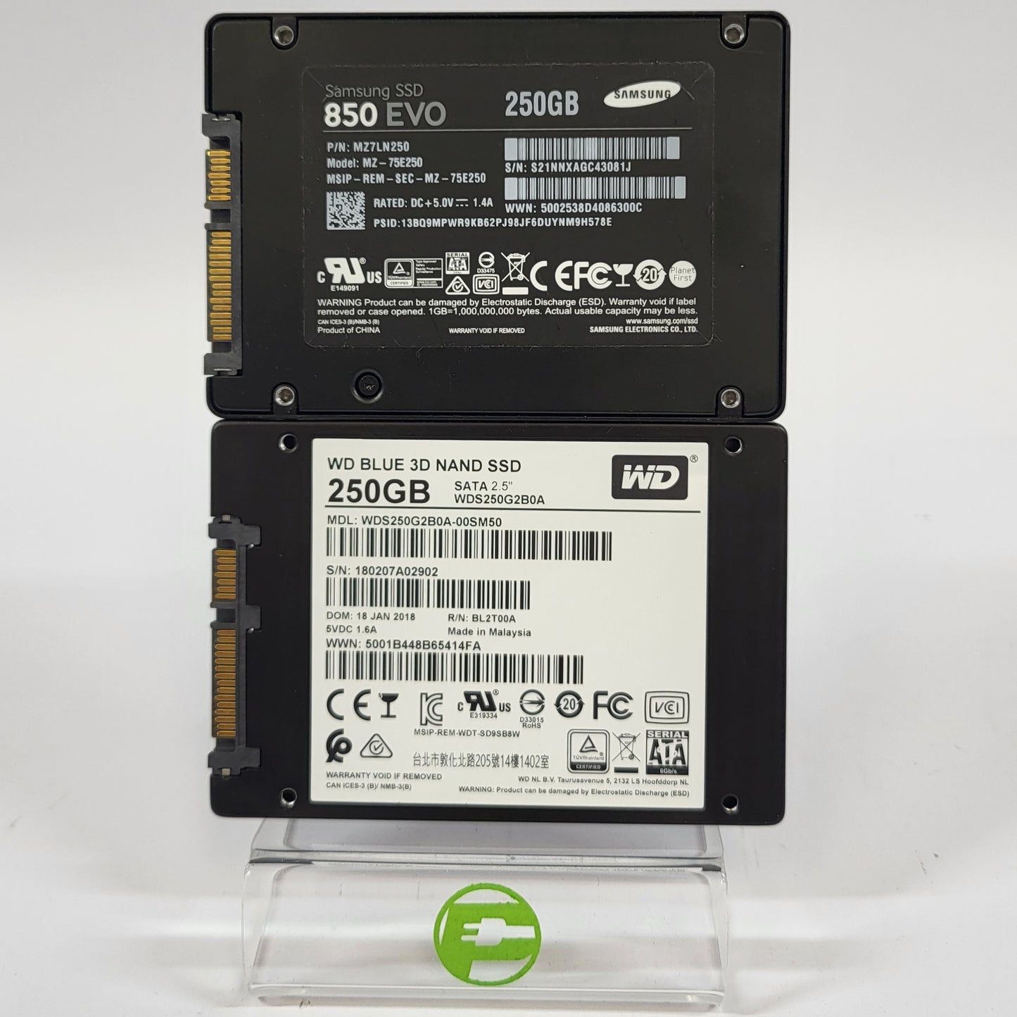 Bundle Of WD Blue Samsung 850 EVO 250GB 2.5" SATA III 6Gbps SSD 