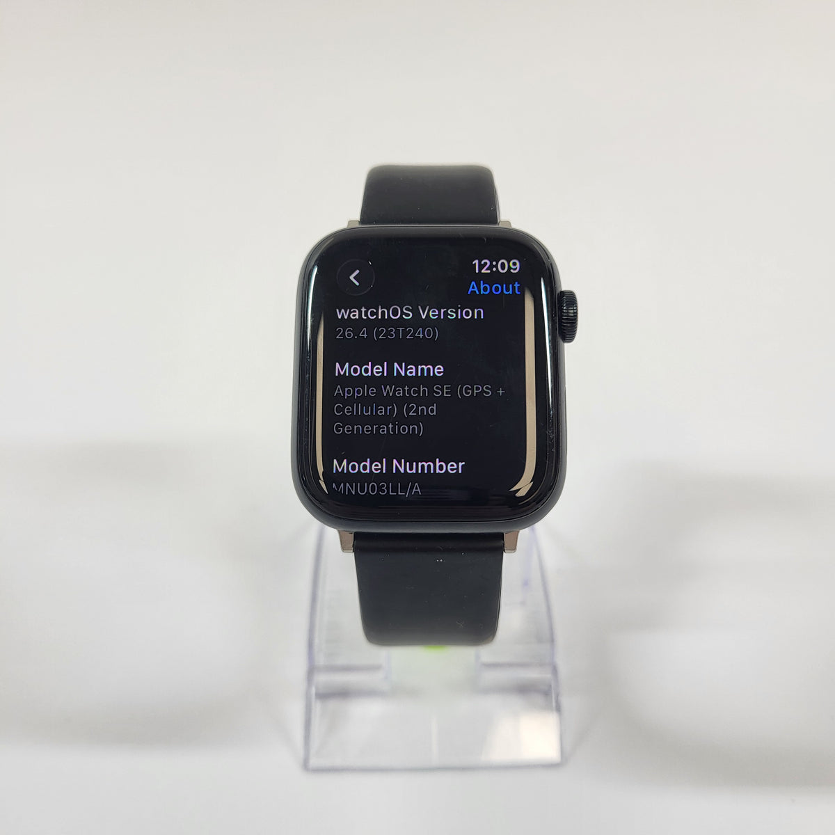 Unlocked Apple Watch SE 2nd Gen Midnight Aluminum Aftermarket Band MNU03LL/A