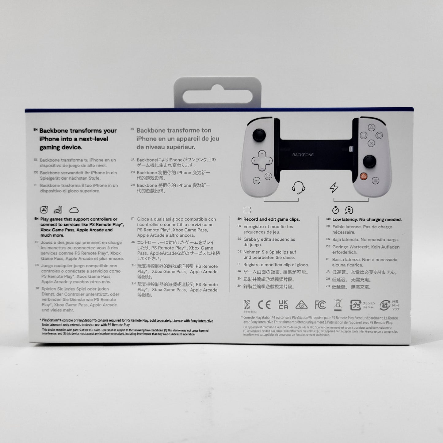 Backbone One Lightning Controller White BB-02-W-S V4 Apple iPhone PS4 / PS5