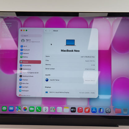2026 Apple MacBook Neo 13" A18 Pro 5C GPU 8GB RAM 256GB SSD