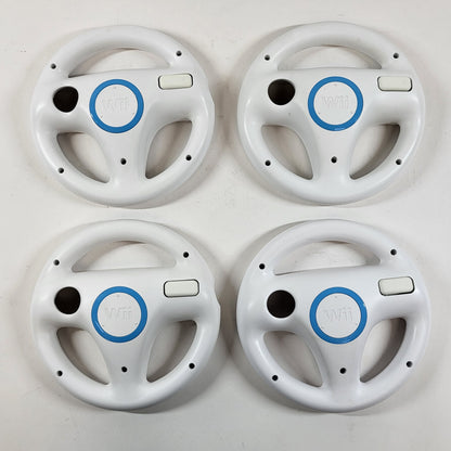 Lot Of 4 Nintendo Mario Kart Wii Wheel White RVL-024