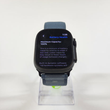 Factory Unlocked Apple Watch Ultra 3 49MM Black Light Blue Alpine Loop MF254LW/A