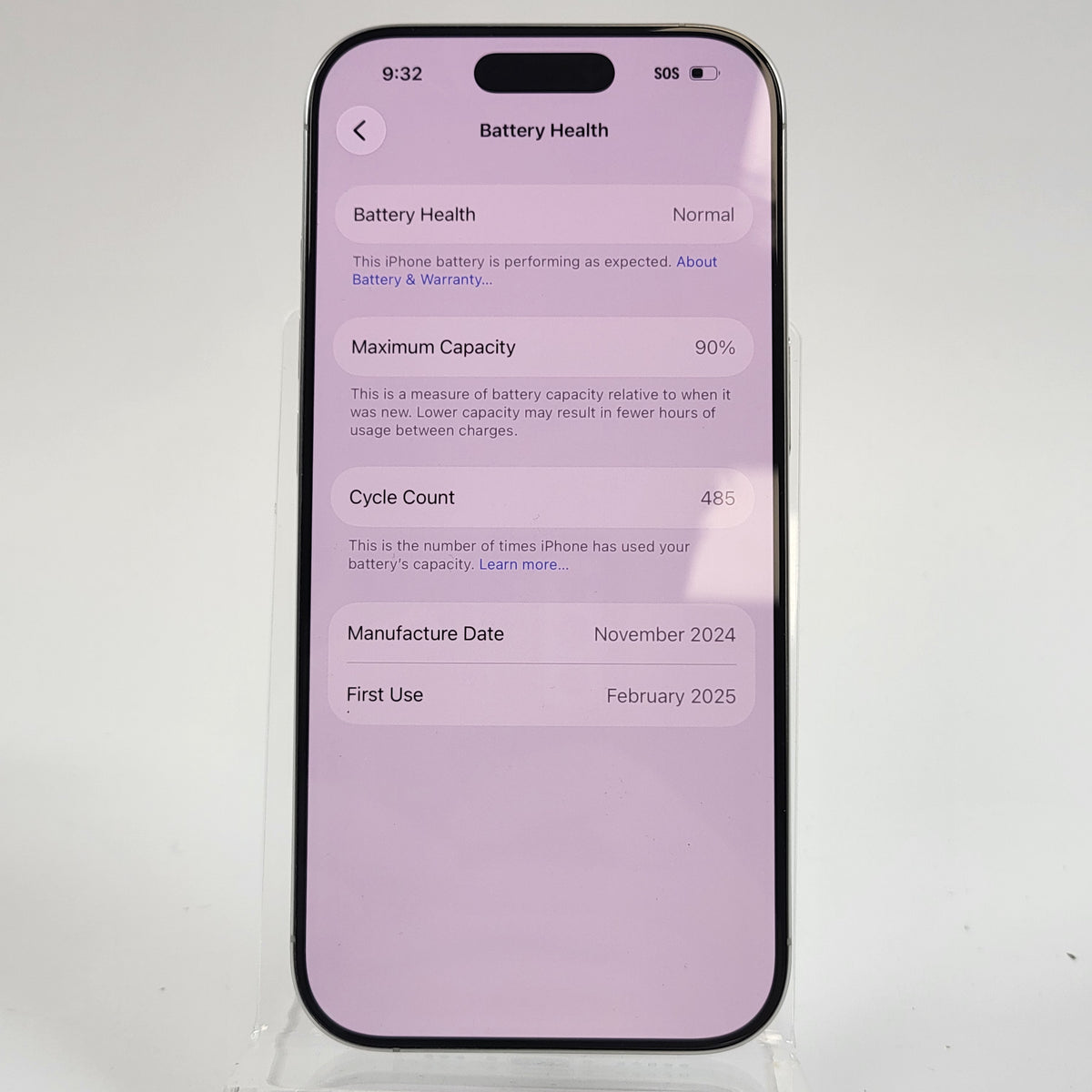 Unlocked Apple iPhone 16 Pro 128GB 26.6.1 White Titanium MYMA3LL/A